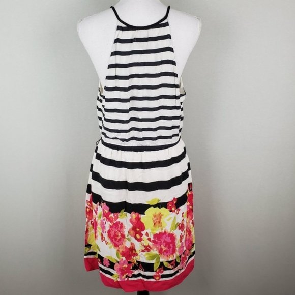 Elle Sleeveless Dress Striped with Floral - Picture 2 of 7